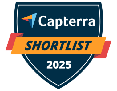 Capterra Shortlist 2025 badge.