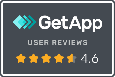 GetApp user reviews badge with a 4.6-star rating.