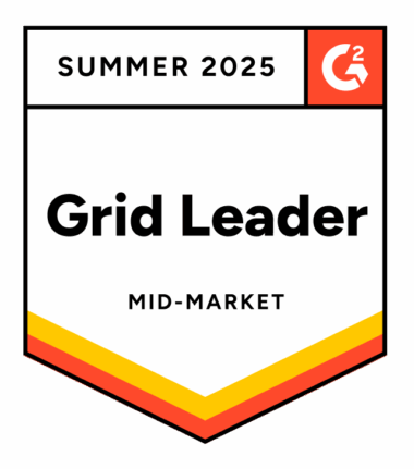 Badge G2 "Grid Leader Mid-Market Summer 2025".