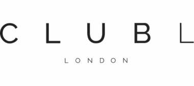 Logo Club L London con lettere maiuscole in grassetto.