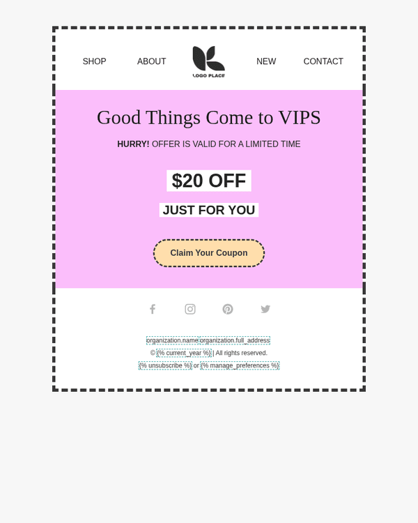 Deal - VIP promotion