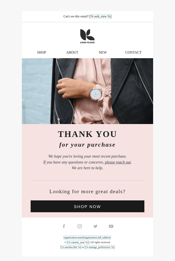 Post-purchase - Thank you