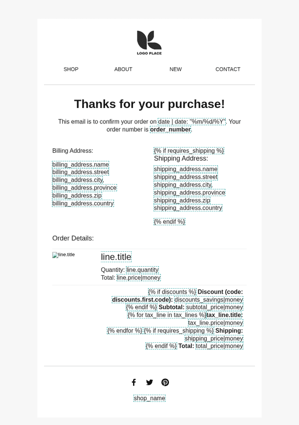 Order confirmation