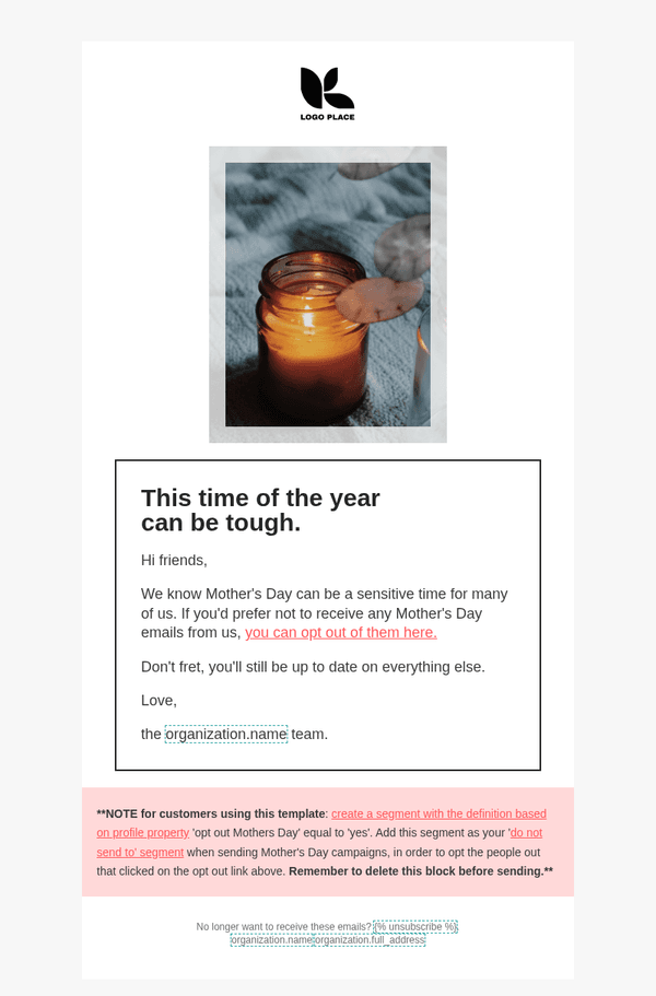 Mother's Day - Opt out