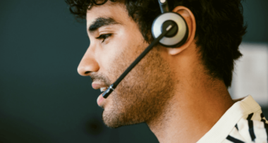 Person wearing headset