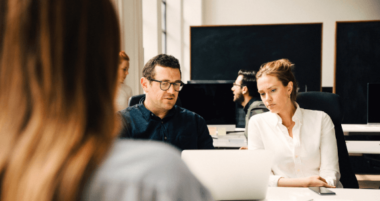 People working together in office