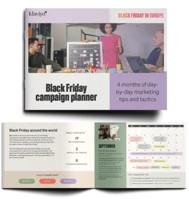 Mockup of Black Friday calendar planner to help brands create Black Friday campaigns.