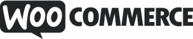 WooCommerce logo with "WOO" in a speech bubble and "COMMERCE" beside it.