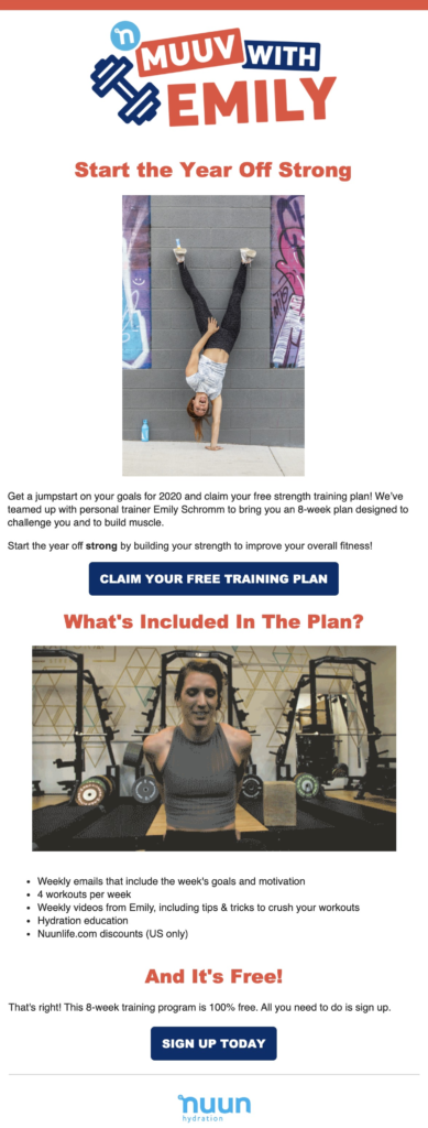 Nuun Boxing Day Email