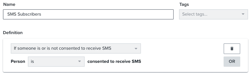 sms subscribers consent segmentation