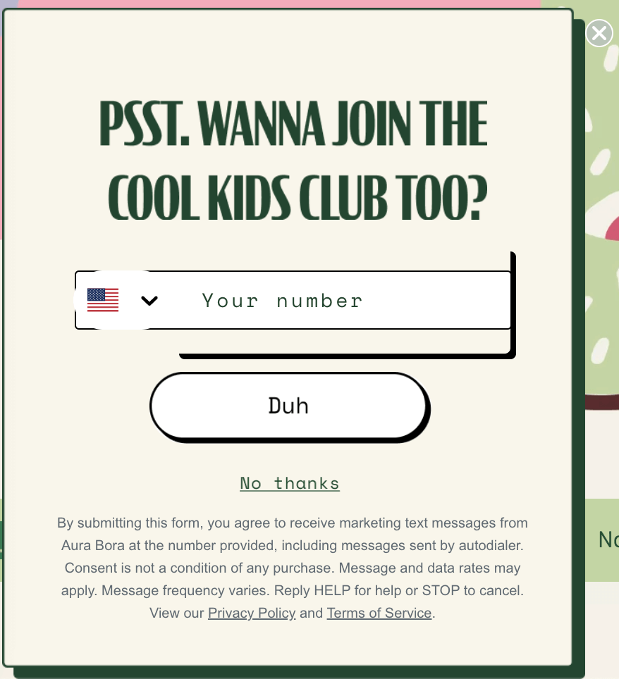 Image shows a multi-step form to collect both email and phone numbers.