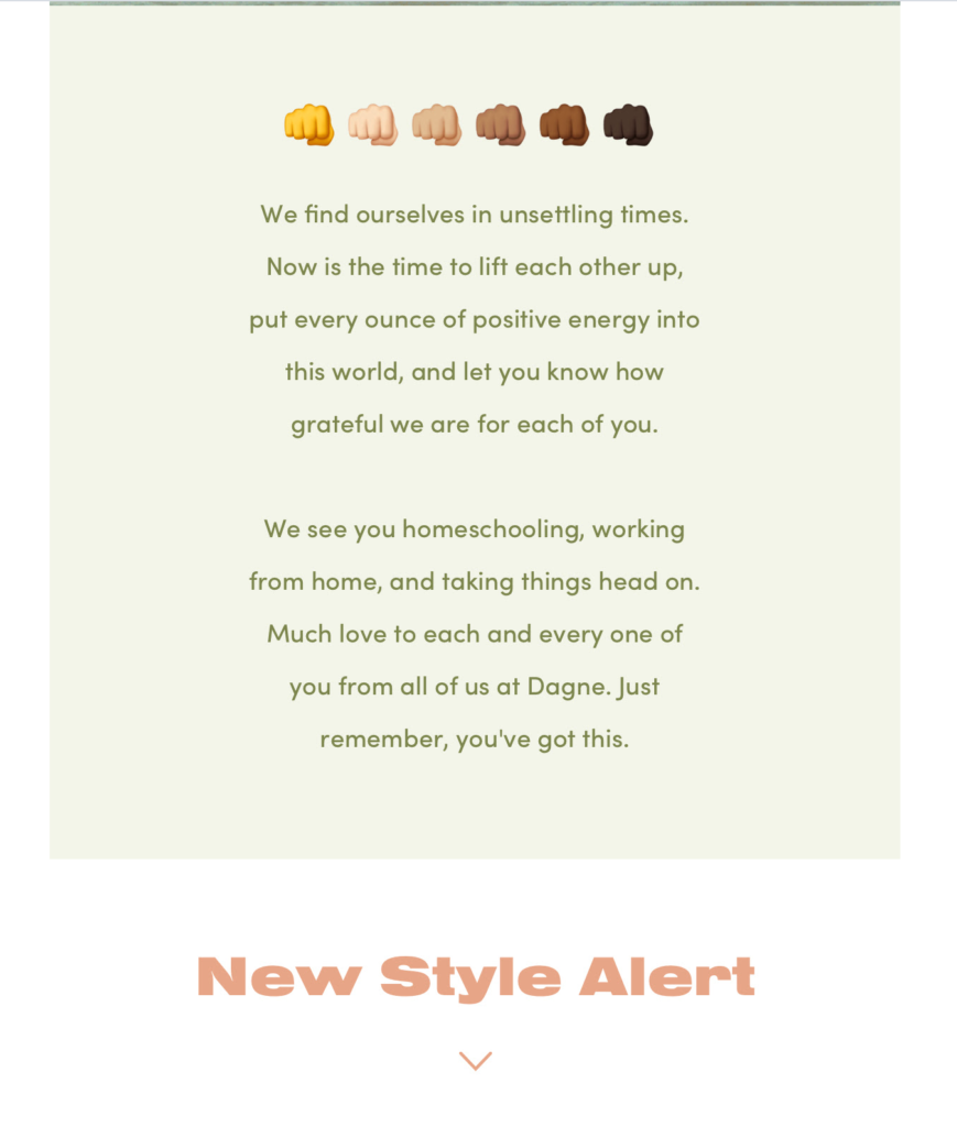 Image shows an example of communicating with empathy during coronavirus as customer marketing.