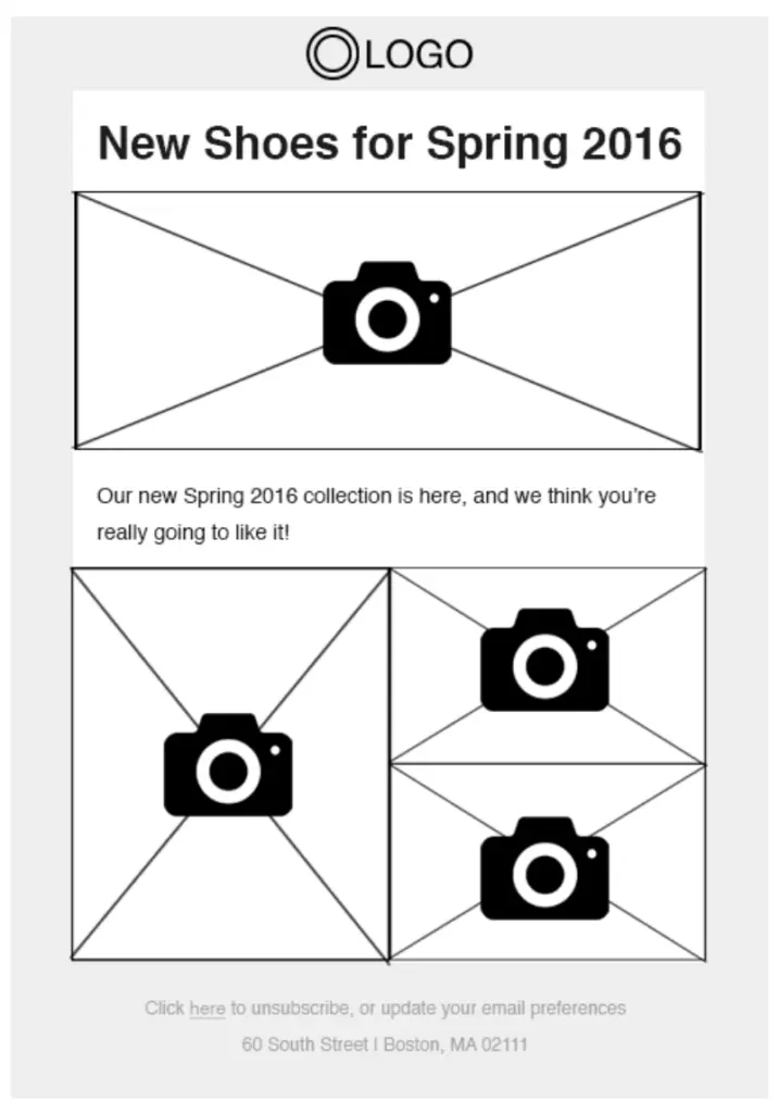 different ways to showcase email layouts