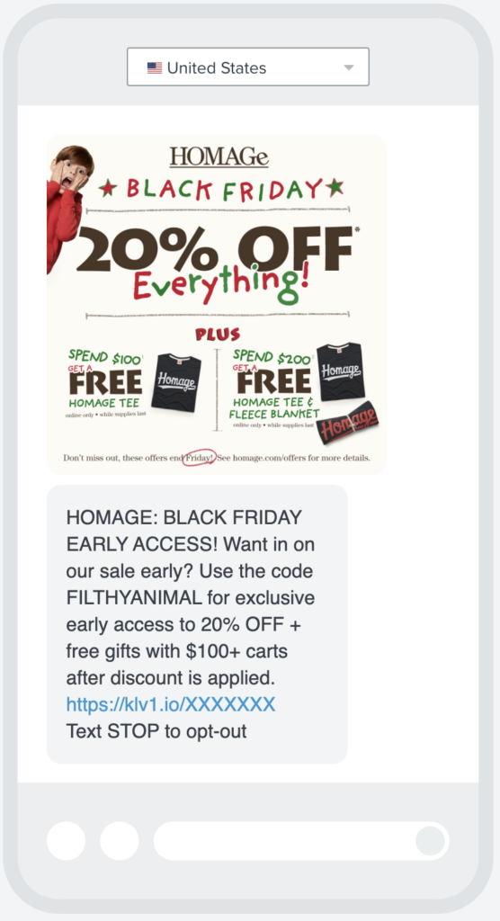 homage black friday marketing strategy