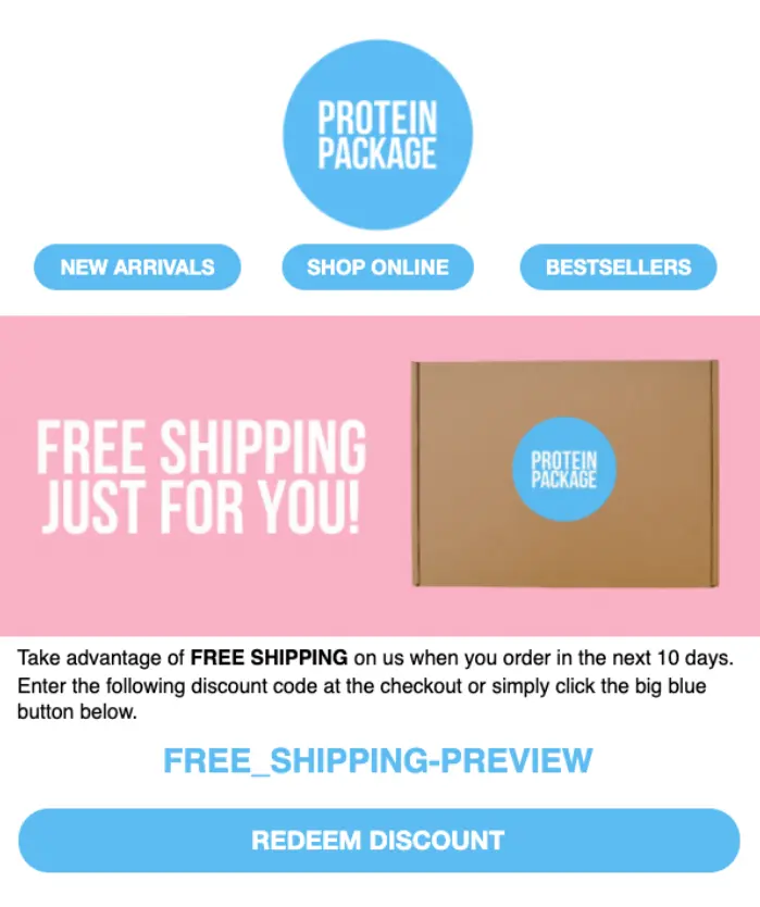 protein package winback email