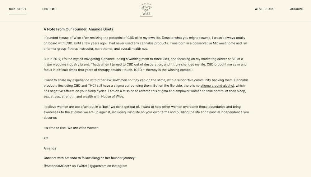 House of Wise about us Amanda Goetz owned media strategy
