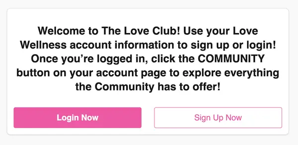 Love Wellness The Love Club community