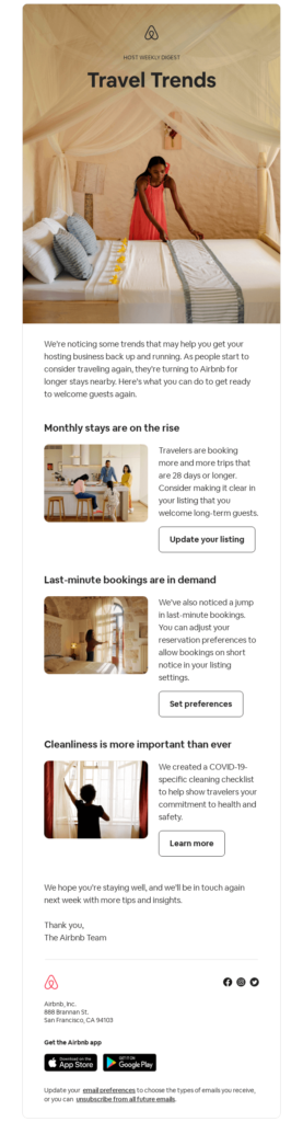 travel trends from airbnb's newsletter