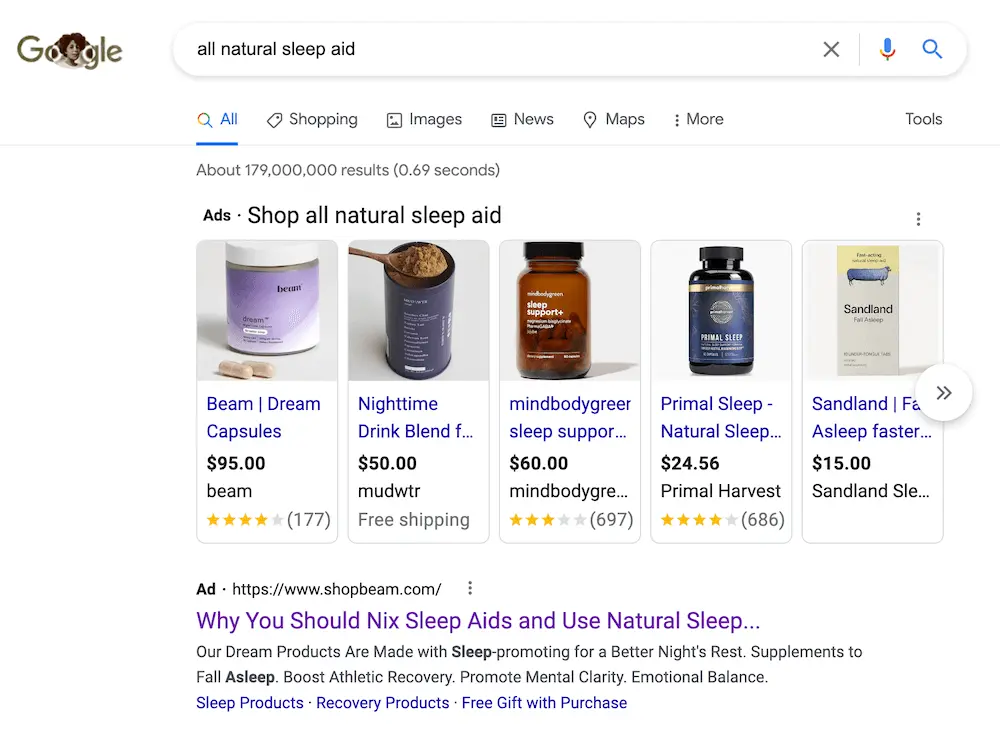 all natural sleep aid search results google shopping