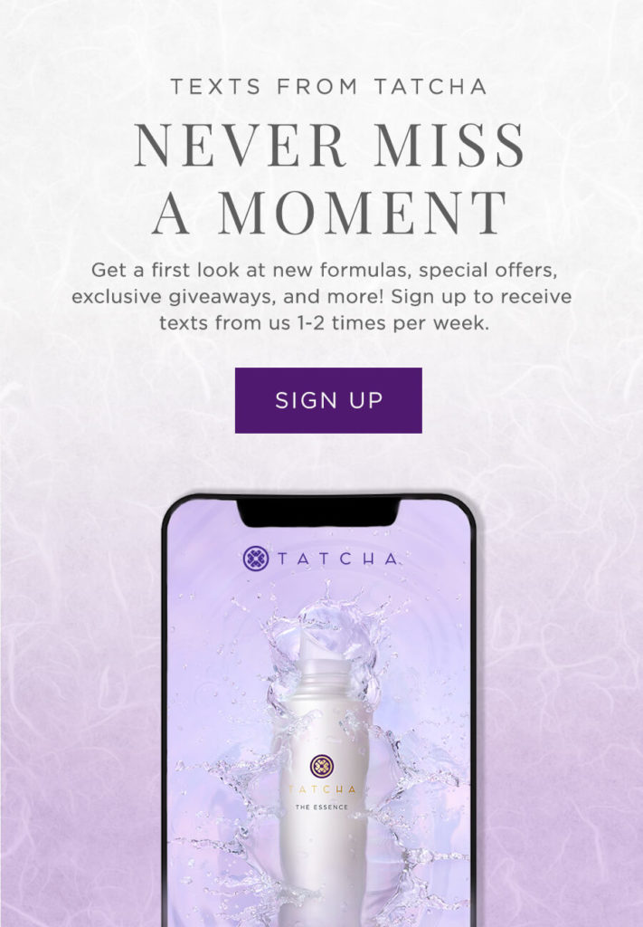 tatcha email with a mobile device has the main picture