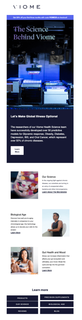viome email example