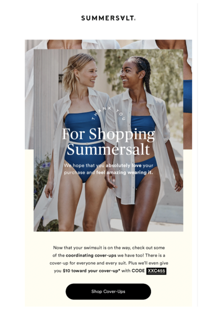 two women wearing matching blue bathingsuits in summersalt email