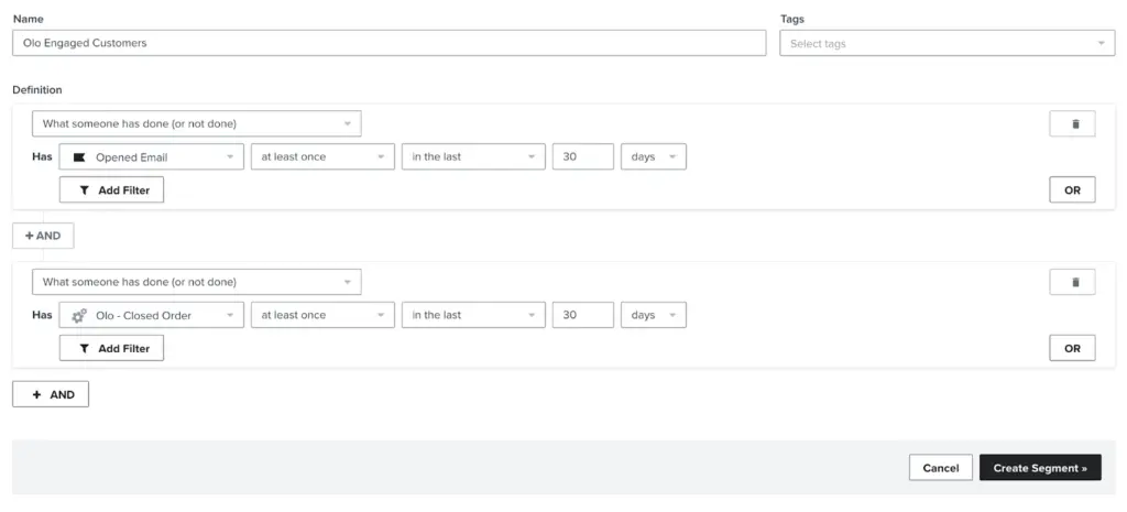 Olo integration in Klaviyo