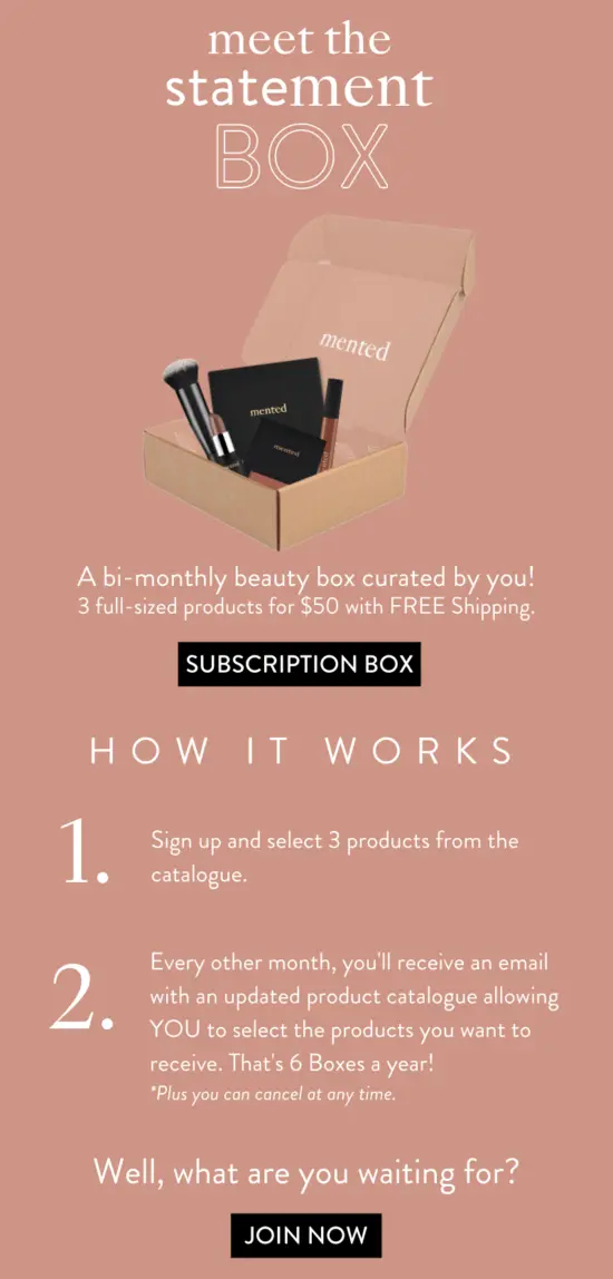 subscription box with beauty products