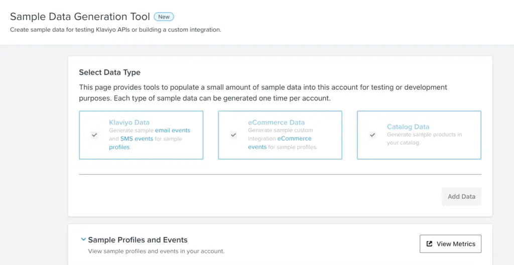 Image of Sample Data Generation Tool