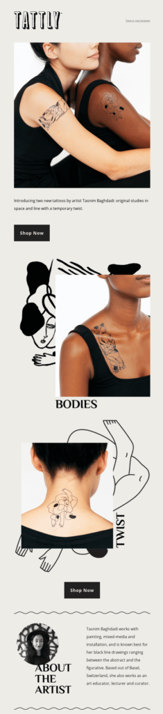 two women modeling temporary tattoos