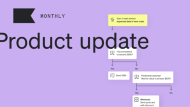 Klaviyo product update depicting workflow