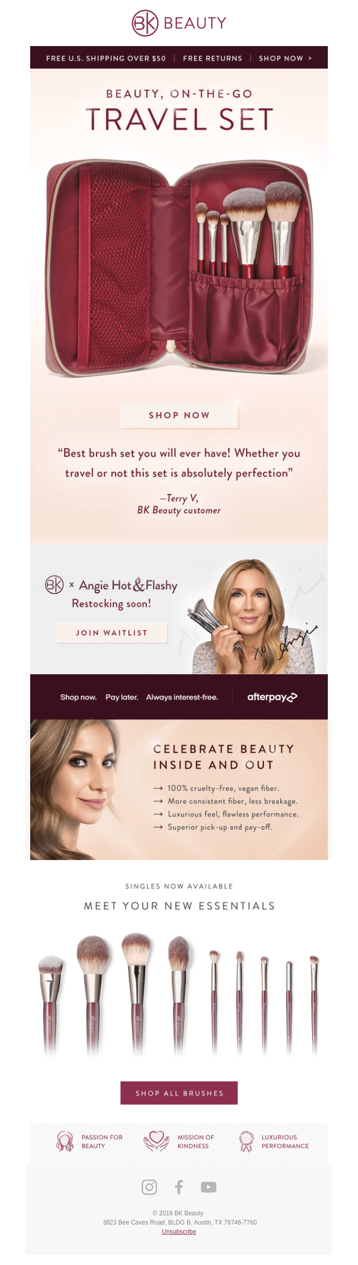 BK-Beauty Image shows a subject line with one word in all caps