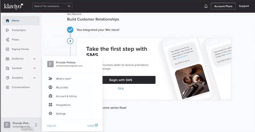 seo-pricing-ecommerce-platform-faqs Image shows a screen from a Klaviyo dashboard