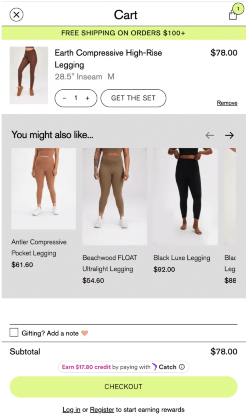 Image shows a personalized screen that shows a shopper items similar to the one they were browsing.
