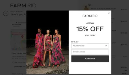 Image shows the screen FARM Rio takes you to after clicking on “track your package”