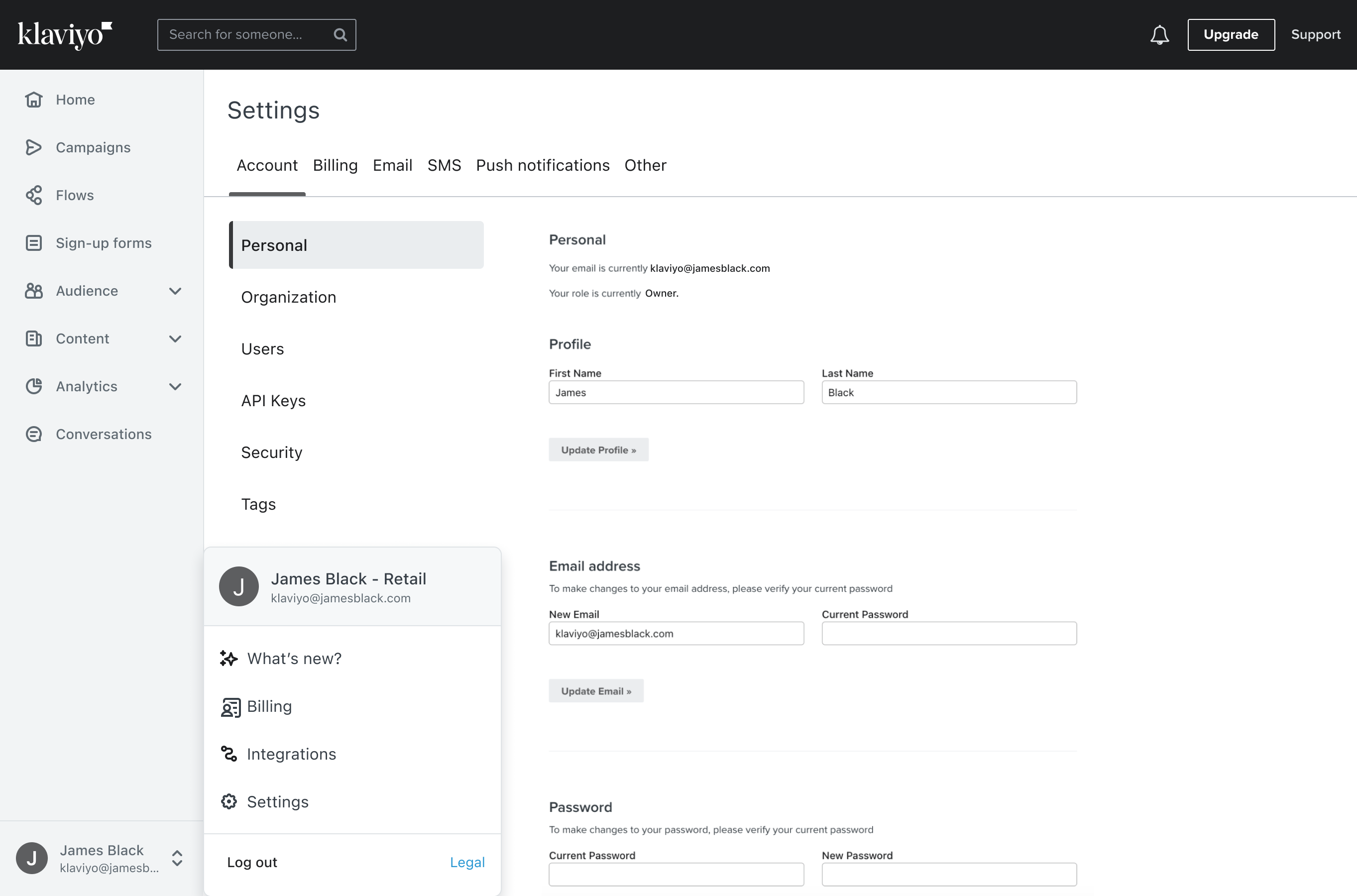 The redesigned settings page speeds up your workflow with a new tabbed layout.