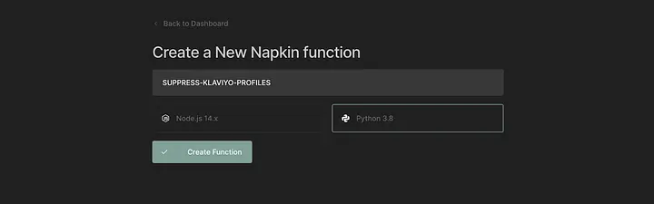Naming a cloud function in Napkin.io