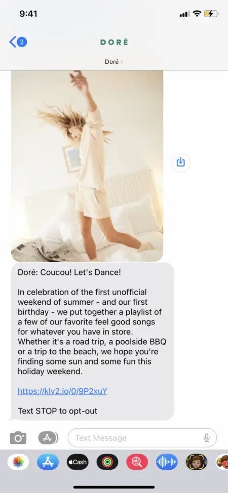 Dore summer celebration sms campaign