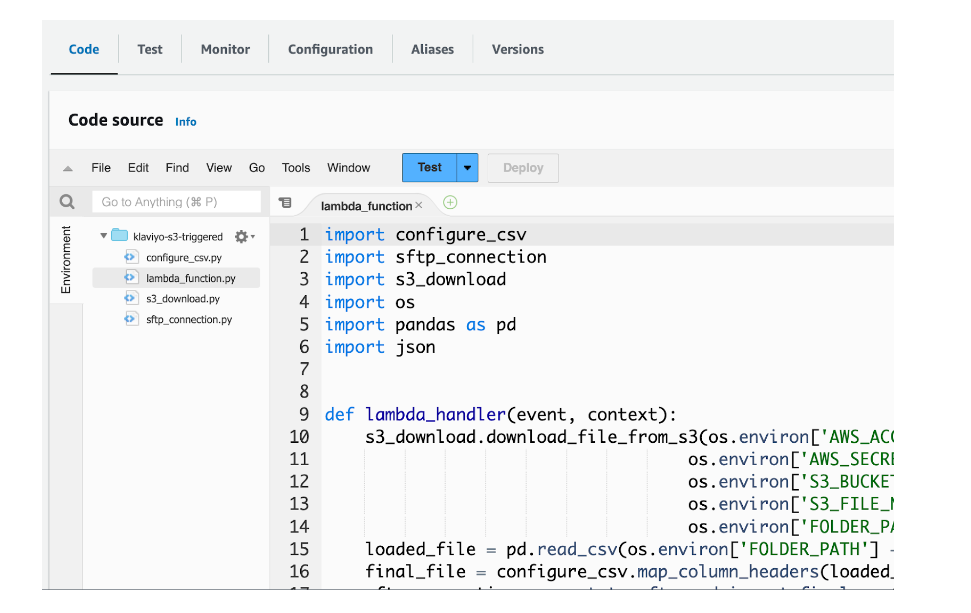 AWS S3Triggered Ingestion via Klaviyo’s SFTP Klaviyo