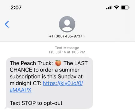 The Peach Truck last chance to order a summer subscription sms