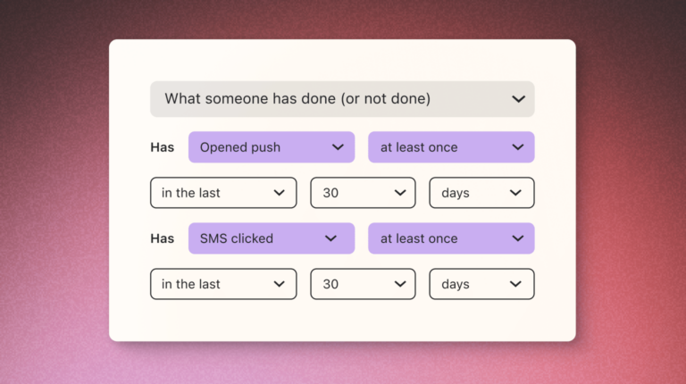 snippet of platform showing the segmentation builder