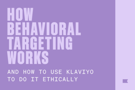 small purple tile with the title of how behavioral targeting works