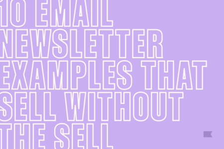 An article feature image for a blog about email newsletter examples