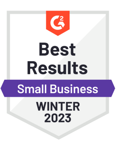 G2 Badge - Small Business Personalization Leader - Winter 2023