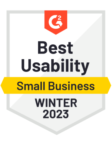 G2 Badge - Small Business CDP Best Usability - Winter 2023