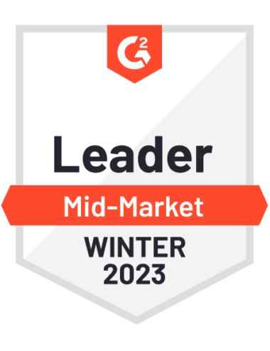 G2 Badge - Mid-Market Personalization Leader - Winter 2023