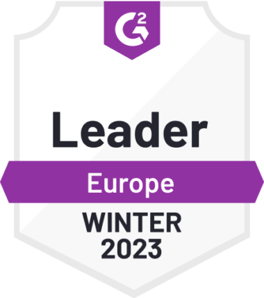 G2 Badge - Marketing Automation Leader Europe - Winter 2023