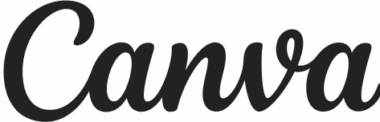 Canva logo in cursive script.